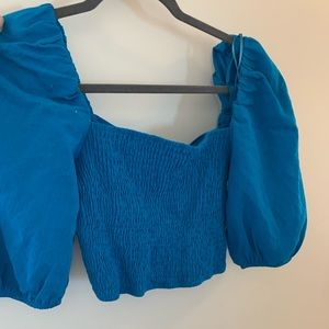 Blue zara top